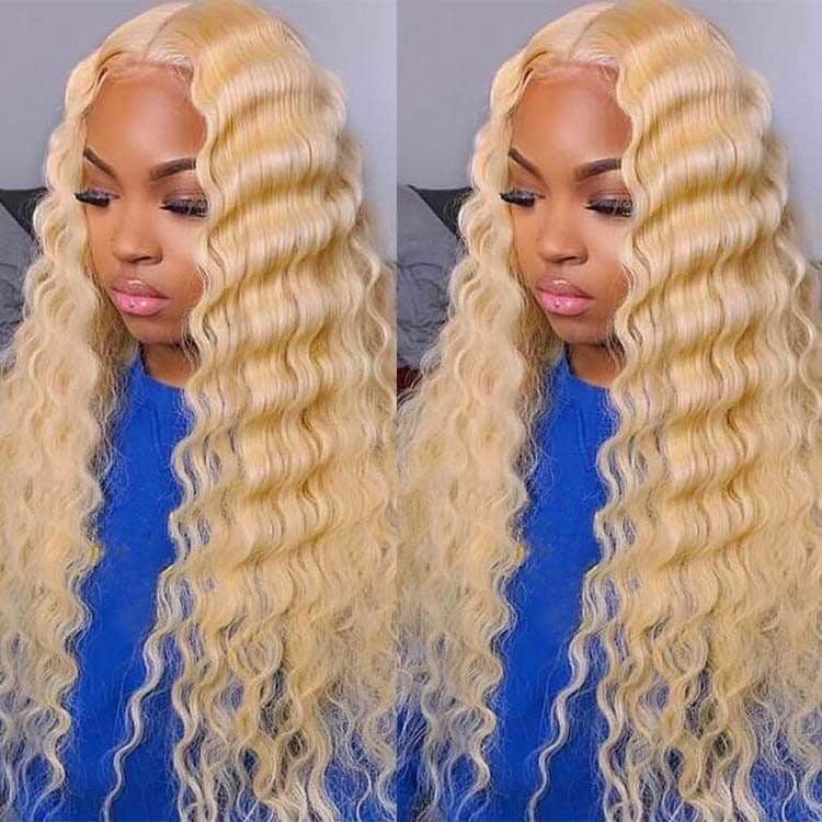 Transparent 613 Blonde Deep Wave