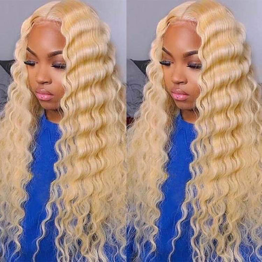 Transparent 613 Blonde Deep Wave